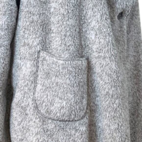 Soft Surroundings Sweater Hugs Gray Fleece Pockets Cardigan Women's Size Small S - Picture 10 of 12